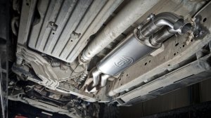 Ford F-150 Performance Exhaust - Rear - Stainless Works - Cat Back X-Pipe Resonator Dump Style - `11-`14